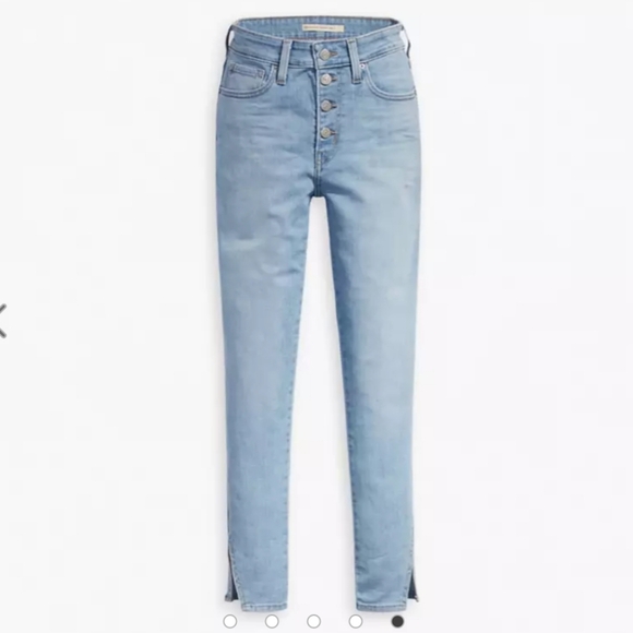 Levis Button Front 721 High Rise Ankle Skinny Women's Jeans - Picture 3 of 12